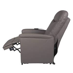 Relaxfauteuil Baltrum (met motor en opstahulp) - taupekleurige leren look