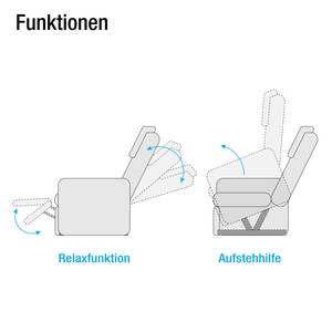 Fauteuil de relaxation Baltrum Avec moteur et dispositif pour se lever - Aspect cuir taupe