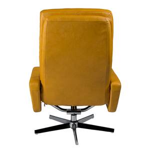 Relaxfauteuil Benson (met hocker) mosterdgroen kunstleer