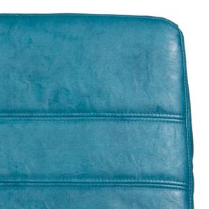 Relaxfauteuil Benson (met hocker) turquoise kunstleer