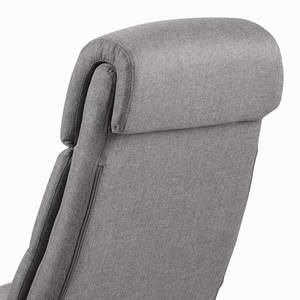 Fauteuil de relaxation Biby Avec repose-pieds - Tissu - Gris clair