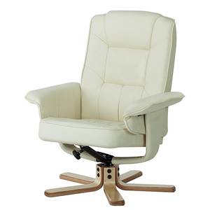 Relaxfauteuil Canillo I (met hocker) kunstleer - beige