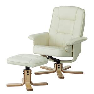 Poltrona relax Canillo I (con sgabello) Similpelle beige