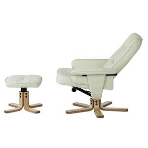 Fauteuil de relaxation Canillo I Avec repose-pieds - Cuir synthétique beige