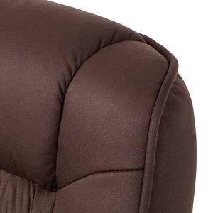 Fauteuil de relaxation Canillo II Avec repose-pieds - Microfibre - Marron