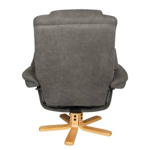 Relaxfauteuil Dalron (met hocker) microvezel - grijs