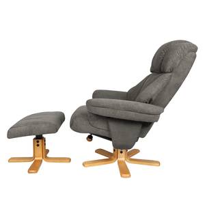 Fauteuil de relaxation Dalron Avec repose-pieds - Microfibre - Gris