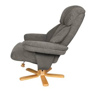 Fauteuil de relaxation Dalron Avec repose-pieds - Microfibre - Gris