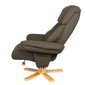 Fauteuil de relaxation Dalron Avec repose-pieds - Microfibre - Marron foncé