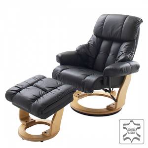 Relaxfauteuil Grunewald (met hocker) echt leer