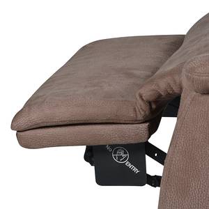 Fauteuil TV Juist Microfibre - Marron - Sans fonction