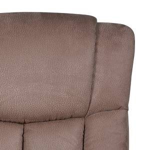 Fauteuil TV Juist Microfibre - Marron - Sans fonction