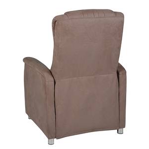 Fauteuil TV Juist Microfibre - Marron - Sans fonction