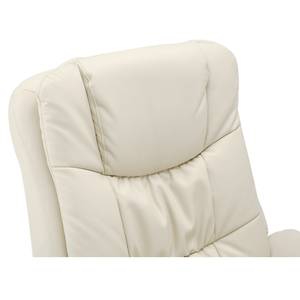 Relaxfauteuil Keltern (met hocker) kunstleer - Beige