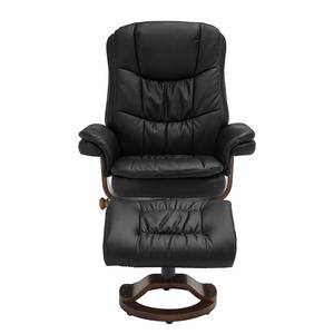 Fauteuil de relaxation Keltern Avec repose-pieds - Imitation cuir - Noir