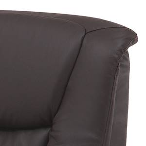 Relaxfauteuil Knuckey (met opstahulp) kunstleer - Donkerbruin