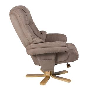 Fauteuil de relaxation Bordeaux Avec repose-pieds - Microfibre - Marron