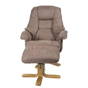 Fauteuil de relaxation Bordeaux Avec repose-pieds - Microfibre - Marron