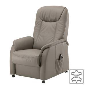 Fauteuil de relaxation Malthe Cuir véritable - Taupe