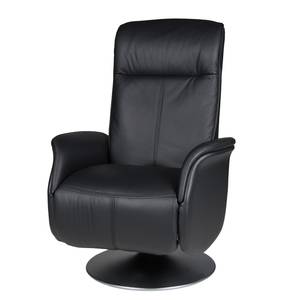 Relaxfauteuil Massione echt leer zwart