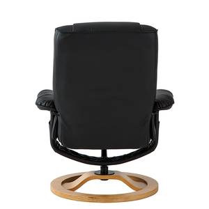 Relaxfauteuil Montreal (met hocker) zwart kunstleer