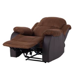 Fauteuil de relaxation Norden Microfibre / Imitation cuir marron