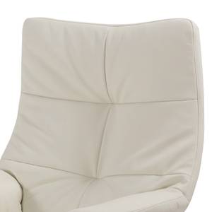 Fauteuil de relaxation Nordmark Cuir véritable - Blanc - Avec repose-pieds