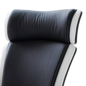 Fauteuil de relaxation Orford Imitation cuir - Noir / Blanc