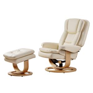 Relaxsessel Parap (mit Hocker) Kunstleder - Beige