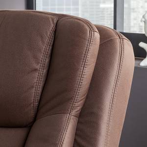 Relaxfauteuil Parap (met hocker) microvezel - bruin