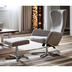 Relaxfauteuil Perryton geweven stof/kunstleer - grijs