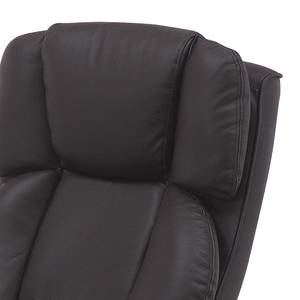 Relaxfauteuil Protem (met hocker) kunstleer - bruin