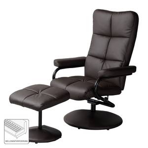 Relaxfauteuil Ramberg (met hocker) kunstleer - Bizonbruin