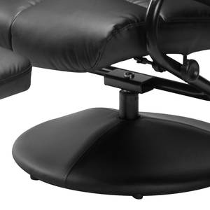 Fauteuil de relaxation Ramberg Avec repose-pieds - Imitation cuir - Noir