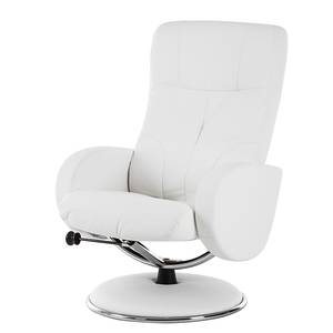 Fauteuil de relaxation Raven Avec repose-pieds - Cuir synthétique blanc