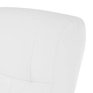 Fauteuil de relaxation Raven Avec repose-pieds - Cuir synthétique blanc