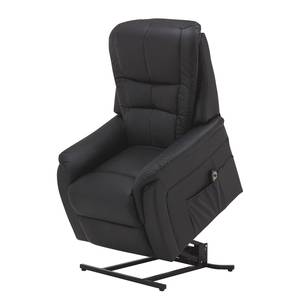 Fauteuil de relaxation Sasina Imitation cuir - Noir