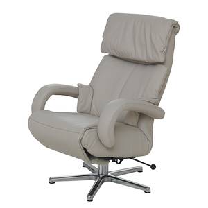 Fauteuil de relaxation Shuttle Cuir véritable Gris - Réglage manuel