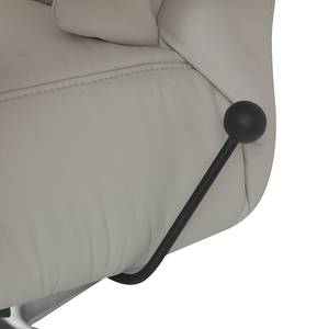 Relaxfauteuil Shuttle grijs echt leer - Handmatig verstelling