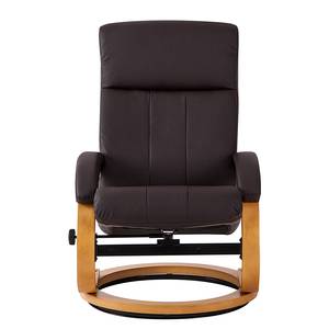 Relaxfauteuil Vancouver (met hocker) bruin kunstleer