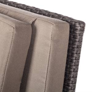 Chaise de jardin Villanova Polyrotin gris / Textile gris