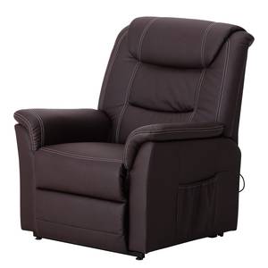 Fauteuil de relaxation Willes Imitation cuir Marron café