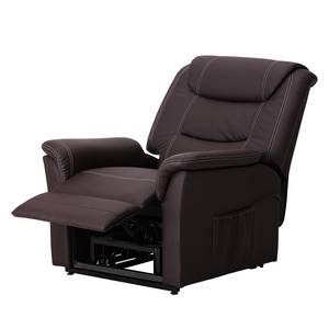 Fauteuil de relaxation Willes Imitation cuir Marron café