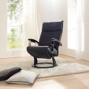 Relaxsessel Zara Echtleder Schwarz 3-motorige Verstellung mit Trafo - L = bis 180 cm - 48 cm