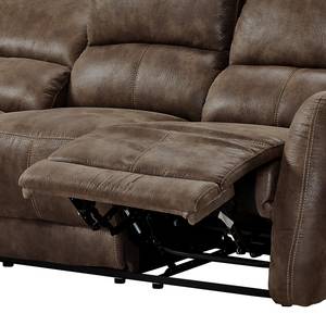 Relaxsofa Elsfjord (3-Sitzer) Microfaser - Mittelbraun