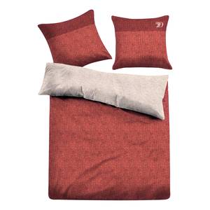 Biancheria da letto rinforzata Miami Rosso ciliegia - 135 x 200 cm + cuscino 80 x 80 cm