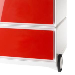 Caisson à roulettes easyBox II Blanc / Rouge