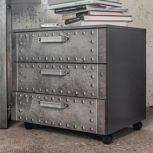 Rollende kast Workbase industrial print look/grafietkleurig