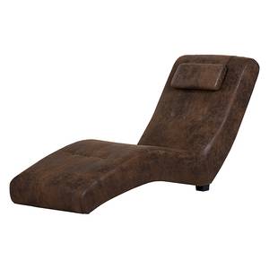 Chaise longue de relaxation Ohara Cuir synthétique vieilli marron
