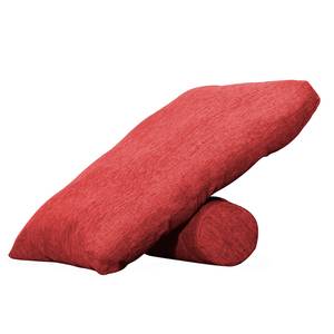 Coussin de dossier avec boudin Roxbury Tissu - Tissu Kiara : Rouge